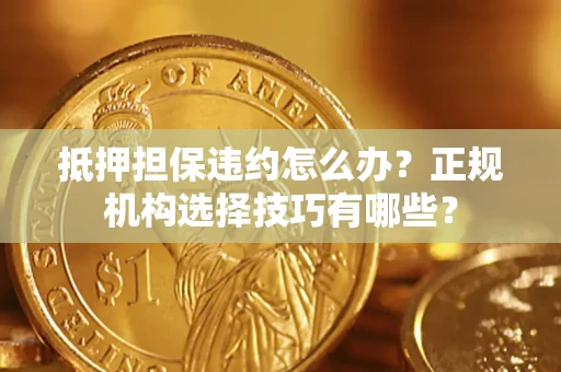 武汉抵押担保违约怎么办？正规机构选择技巧有哪些？