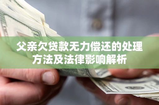 武汉父亲欠贷款无力偿还的处理方法及法律影响解析