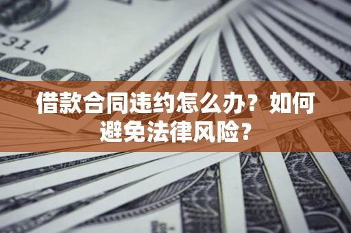 武汉借款合同违约怎么办？如何避免法律风险？
